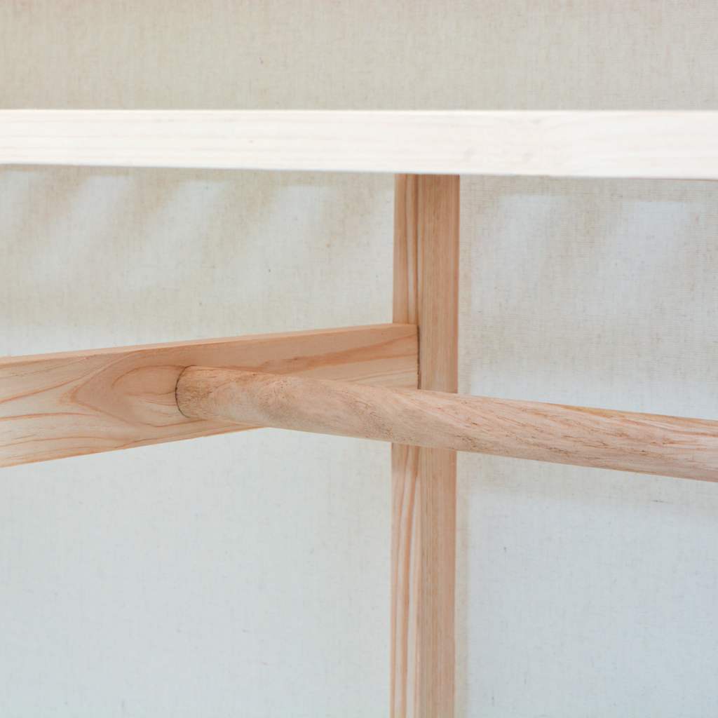 Garde-robe en tissu et bois de pin 110x40x170 cm - XIOS