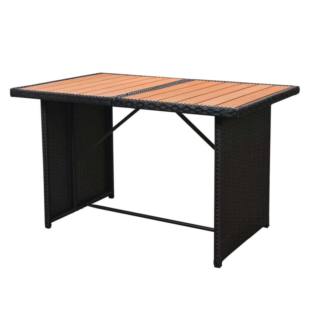Salon de jardin 7 pcs avec coussins Résine tressée Noir - XIOS
