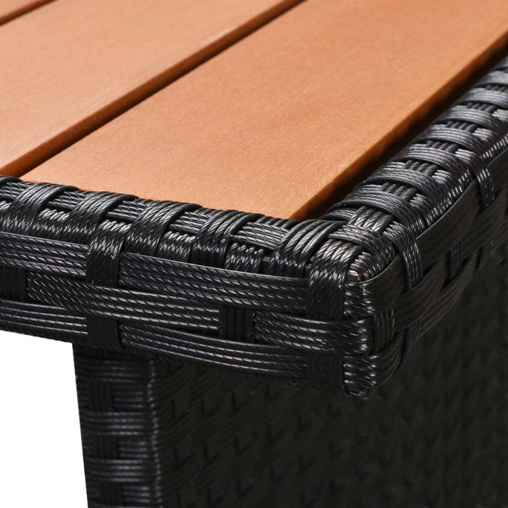 Salon de jardin 7 pcs avec coussins Résine tressée Noir - XIOS