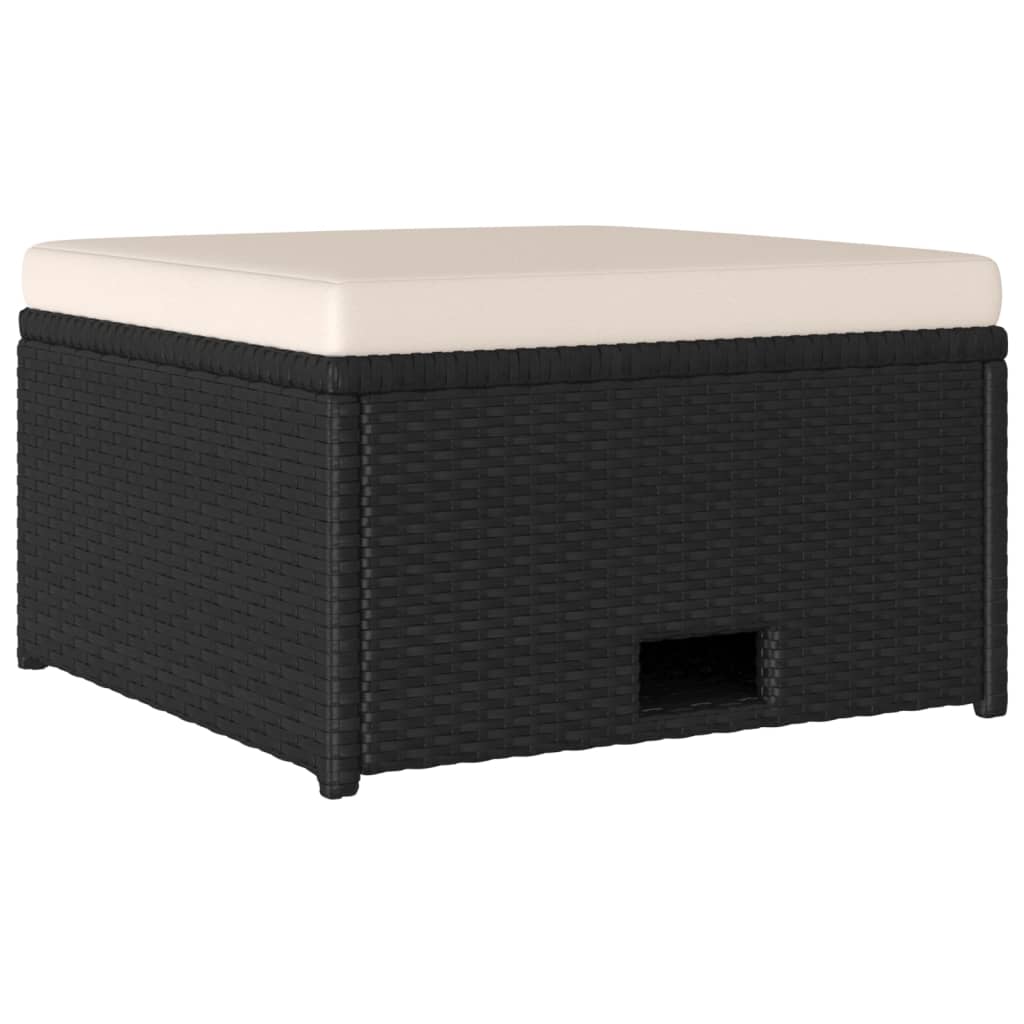 Salon de jardin 4 pcs avec coussins Résine tressée Noir - XIOS