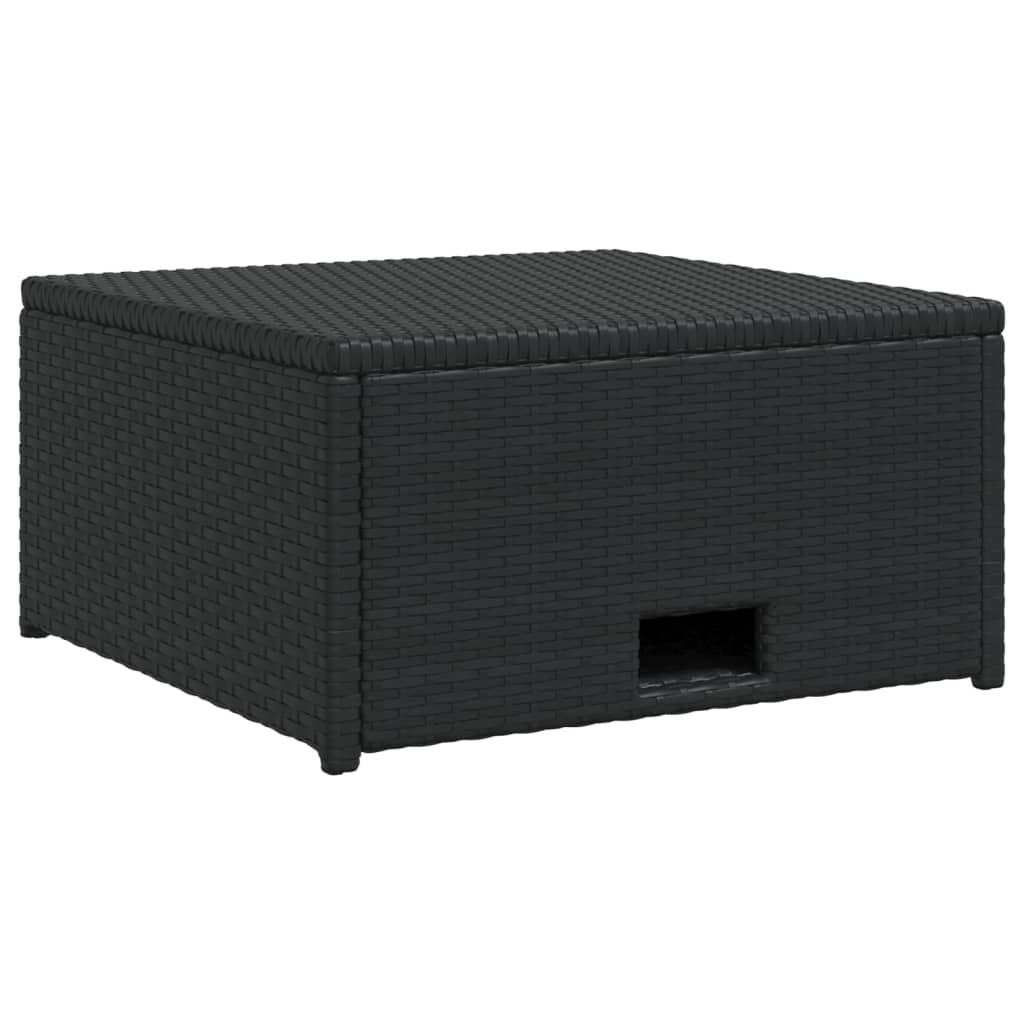 Salon de jardin 4 pcs avec coussins Résine tressée Noir - XIOS