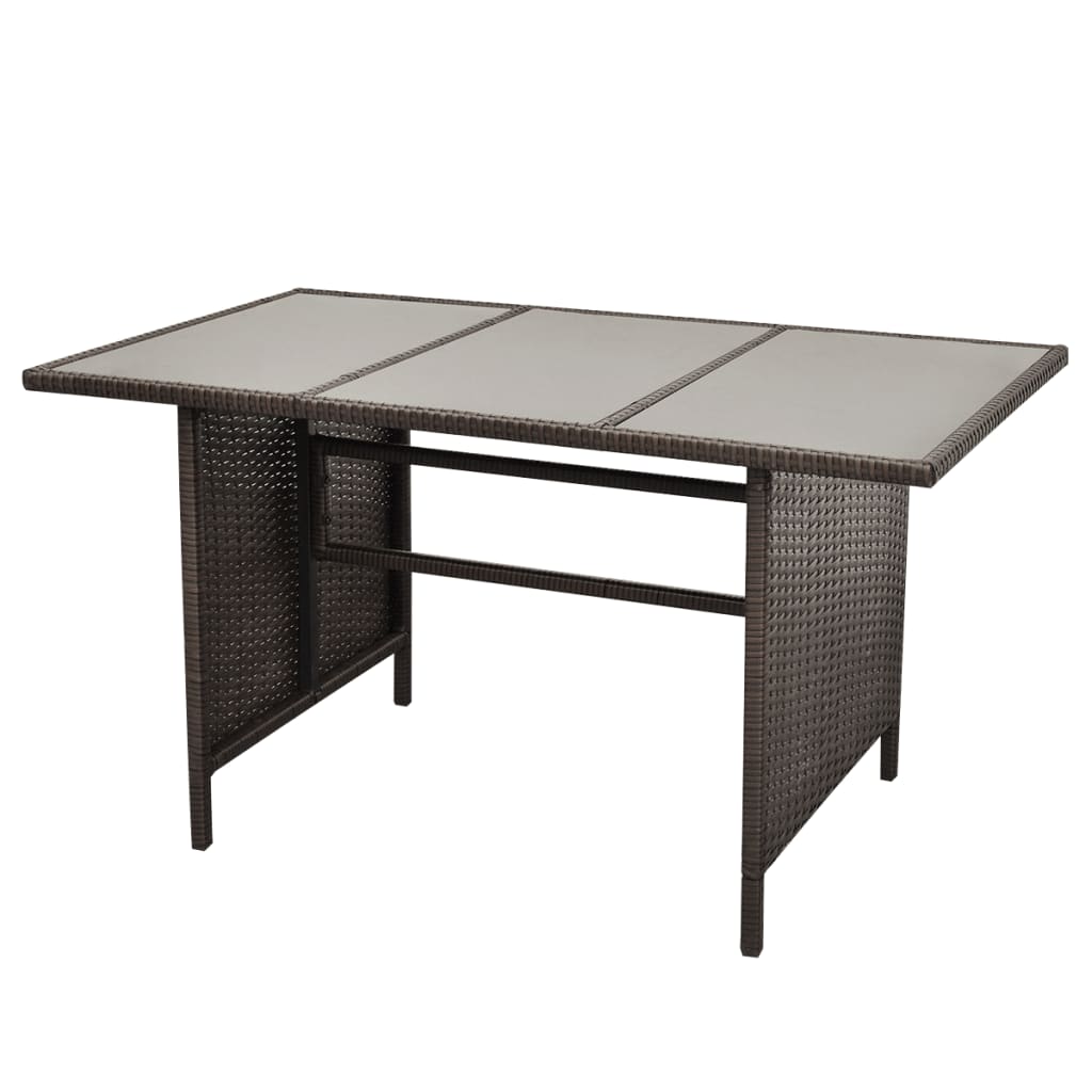 Salon de jardin 4 pcs avec coussins Résine tressée Marron Salons de jardin vidaXL
