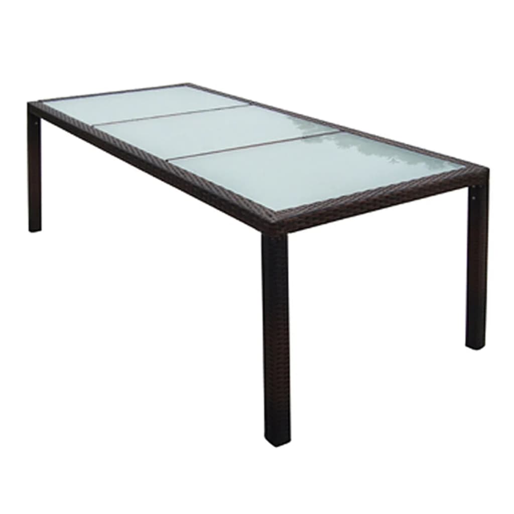 Ensemble à manger d'extérieur avec coussins 9pcs Résine tressée - XIOS