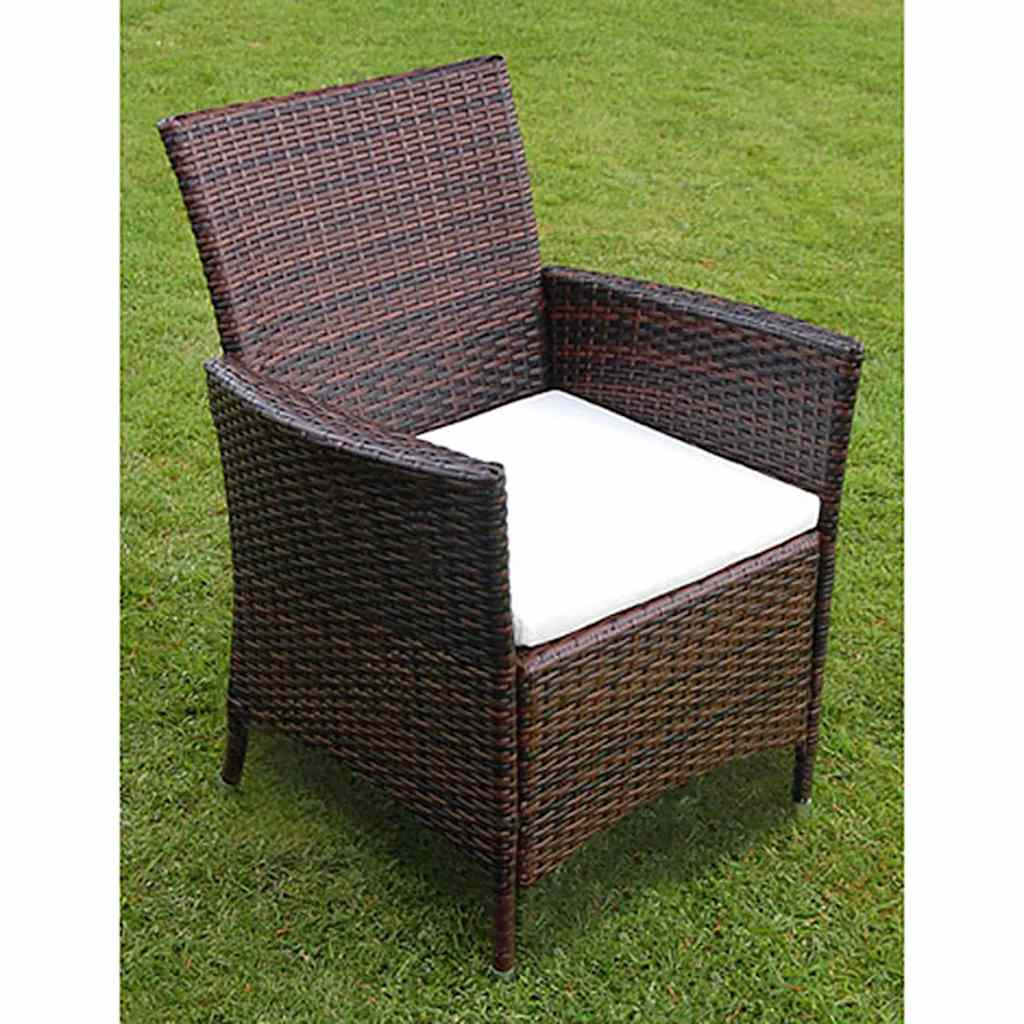 Ensemble à manger d'extérieur 7 pcs et coussins Résine tressée - XIOS