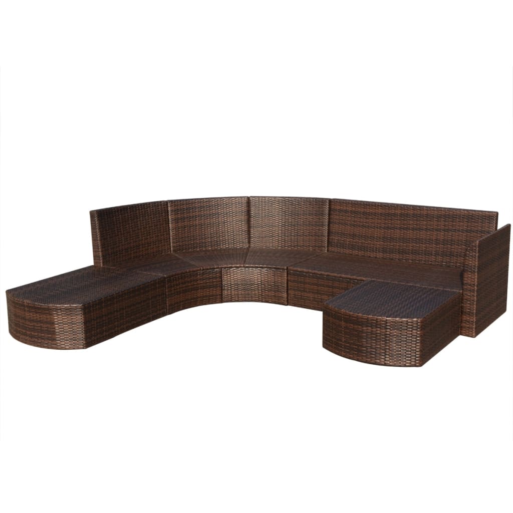 Salon de jardin 4 pcs avec coussins Résine tressée Marron - XIOS