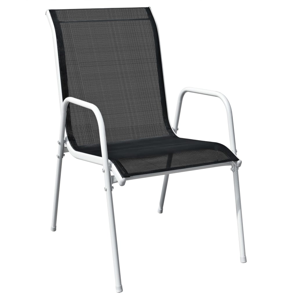 Ensemble à manger d'extérieur 9 pcs Acier Noir - XIOS