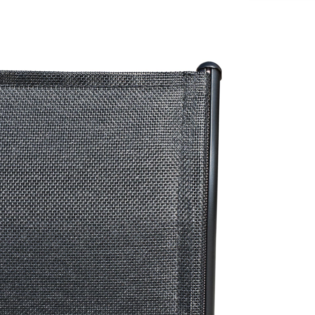 Mobilier de salle à manger d'extérieur 5 pcs Acier Noir - XIOS