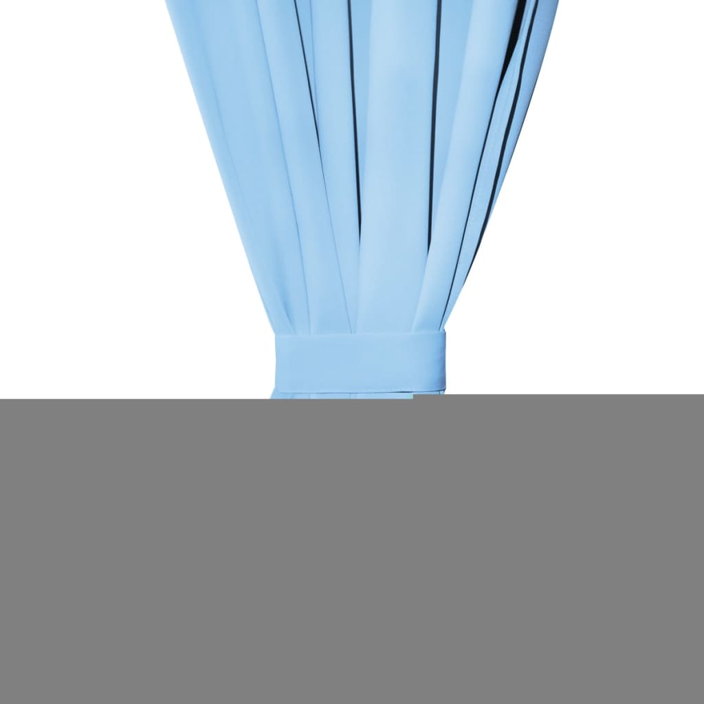 Rideau avec œillets métalliques 2 pcs 135 x 245 cm Turquoise Rideaux vidaXL