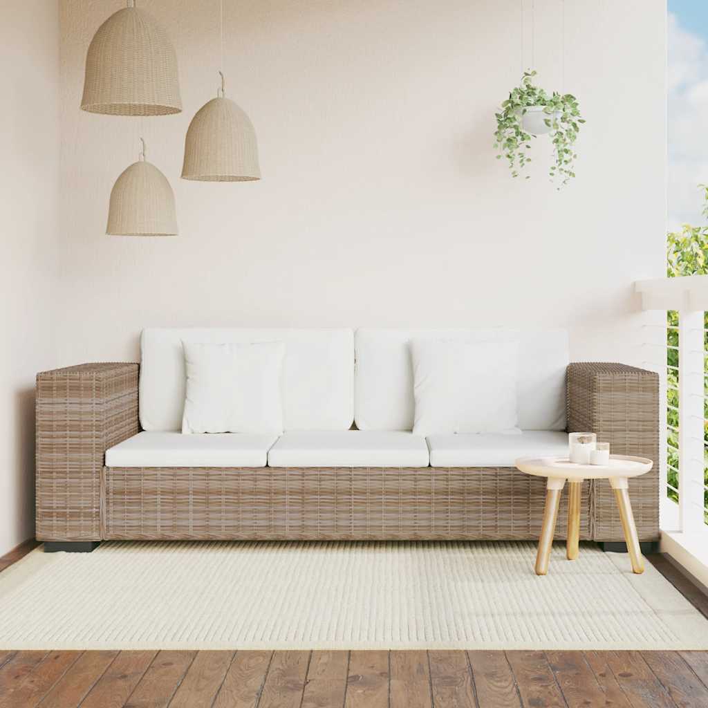 Ensemble de canapé à 3 places 8 pièces Rotin véritable - XIOS