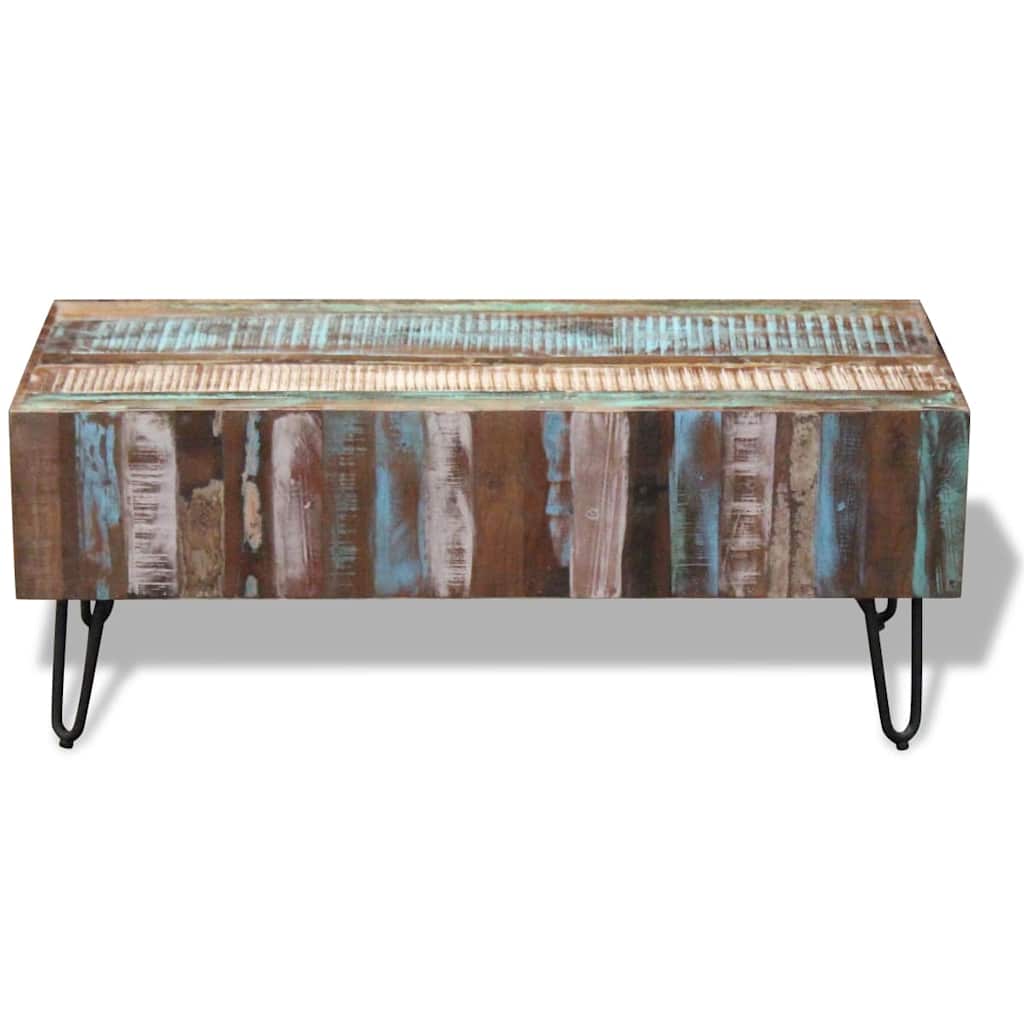 Table basse Bois massif de récupération 100x50x38 cm - XIOS