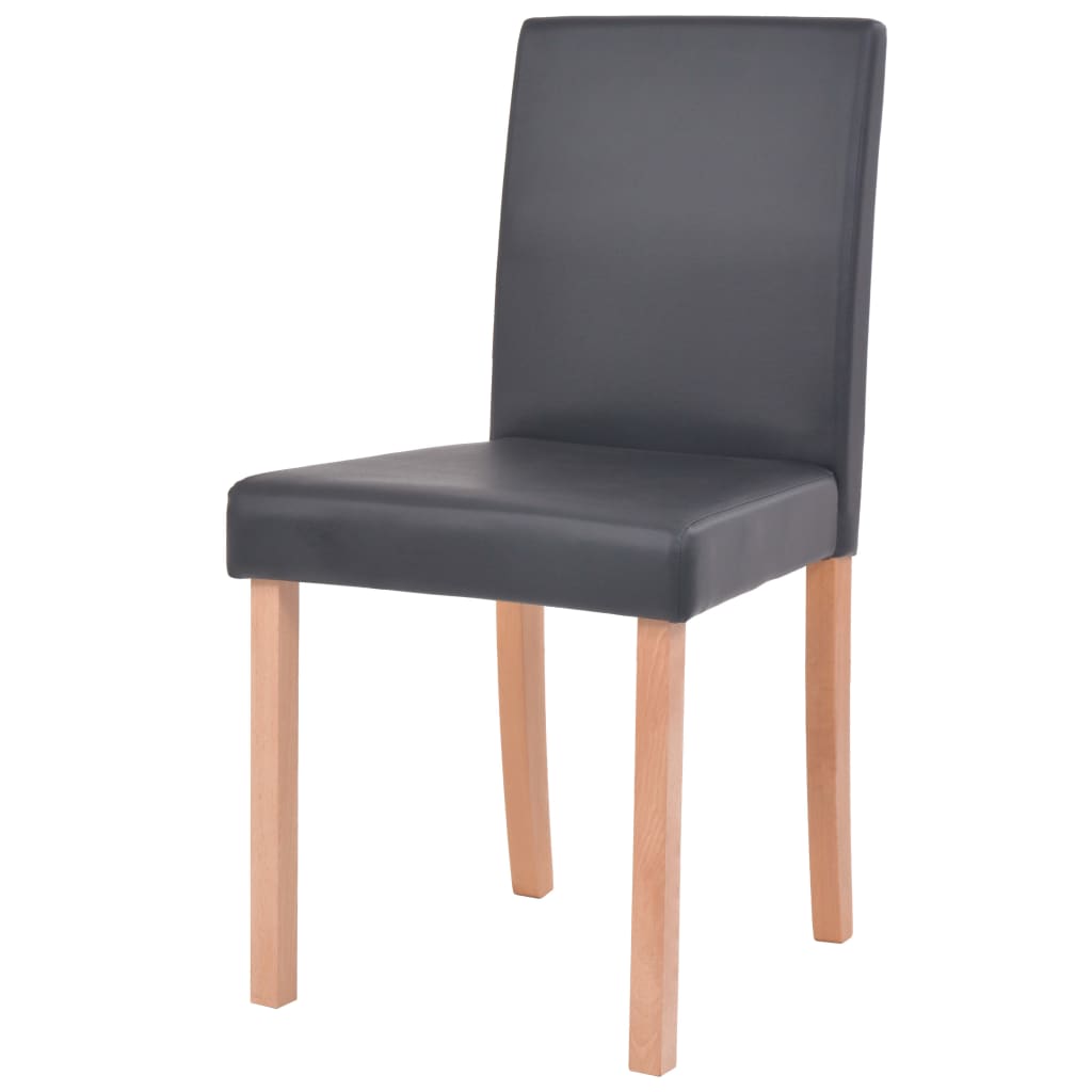Table et chaises 7 pcs Cuir synthétique Chêne Noir - XIOS