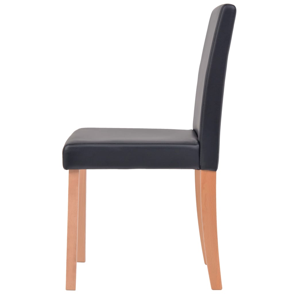 Table et chaises 7 pcs Cuir synthétique Chêne Noir - XIOS
