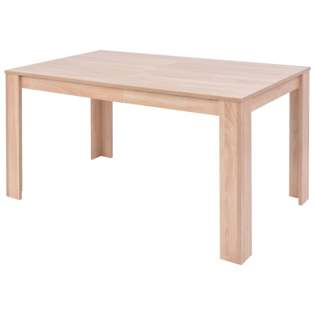 Table et chaises 7 pcs Cuir synthétique Chêne Marron - XIOS