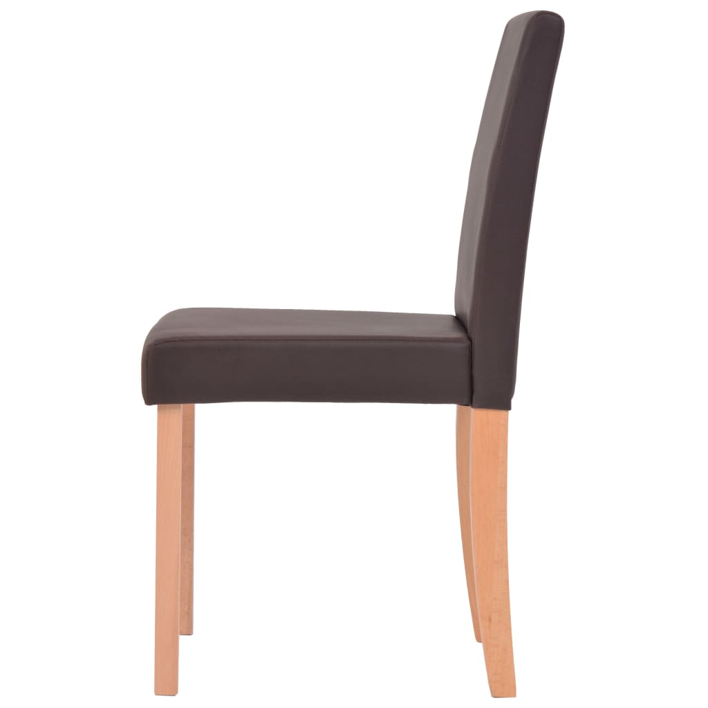 Table et chaises 7 pcs Cuir synthétique Chêne Marron - XIOS
