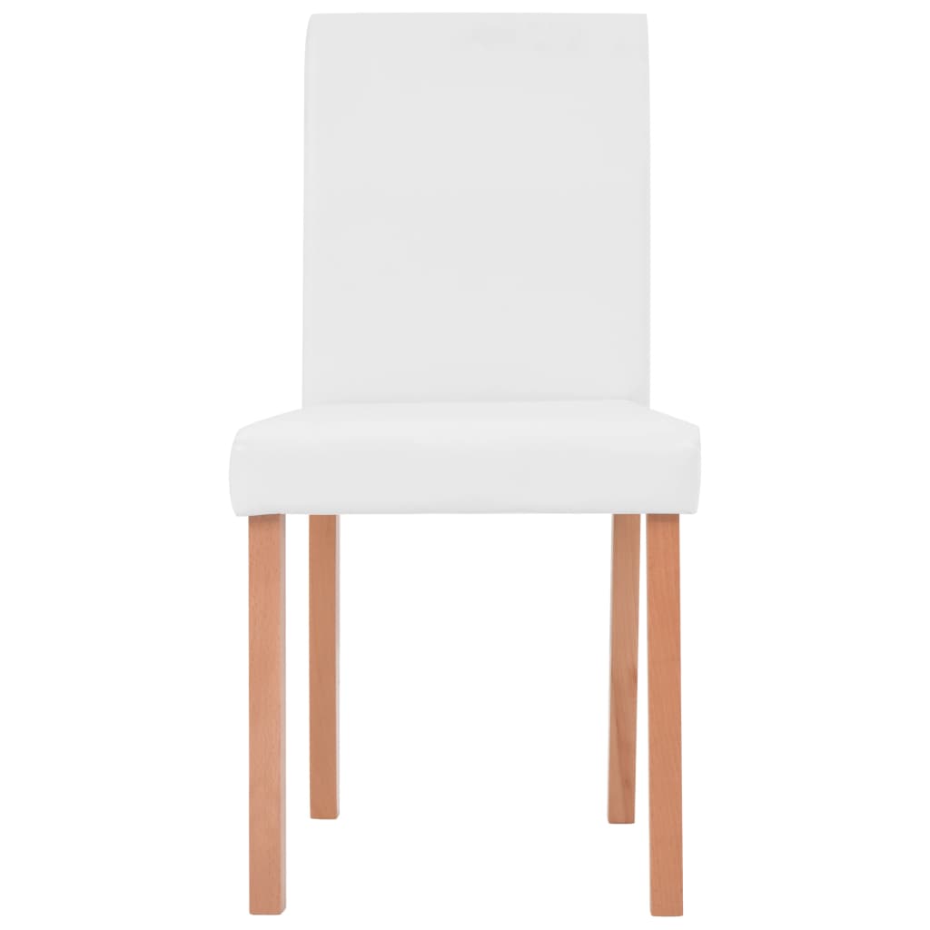 Table et chaises 7 pcs Cuir synthétique Chêne Couleur crème - XIOS