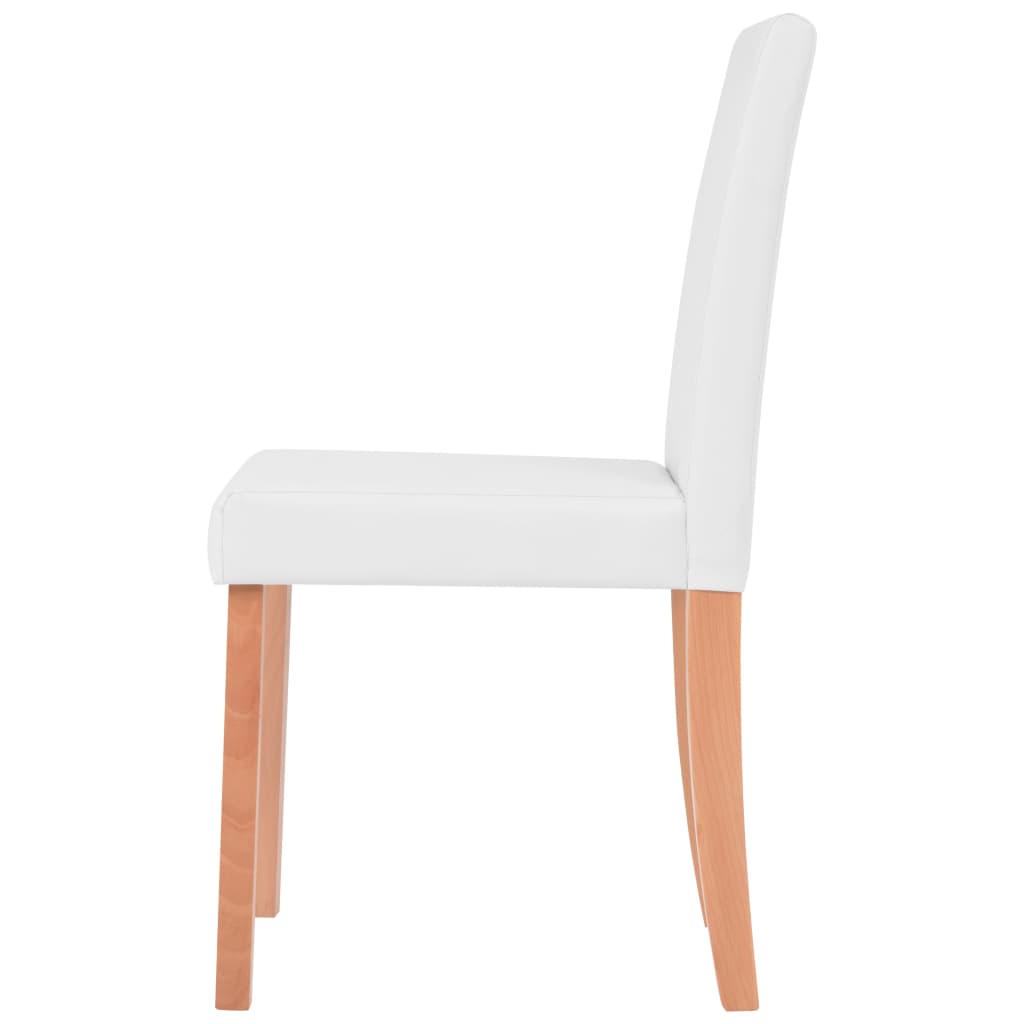 Table et chaises 7 pcs Cuir synthétique Chêne Couleur crème - XIOS