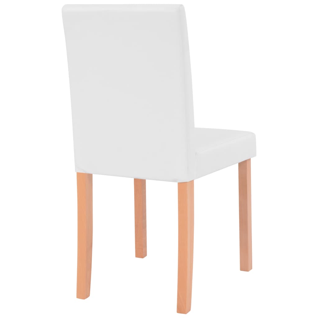 Table et chaises 7 pcs Cuir synthétique Chêne Couleur crème - XIOS
