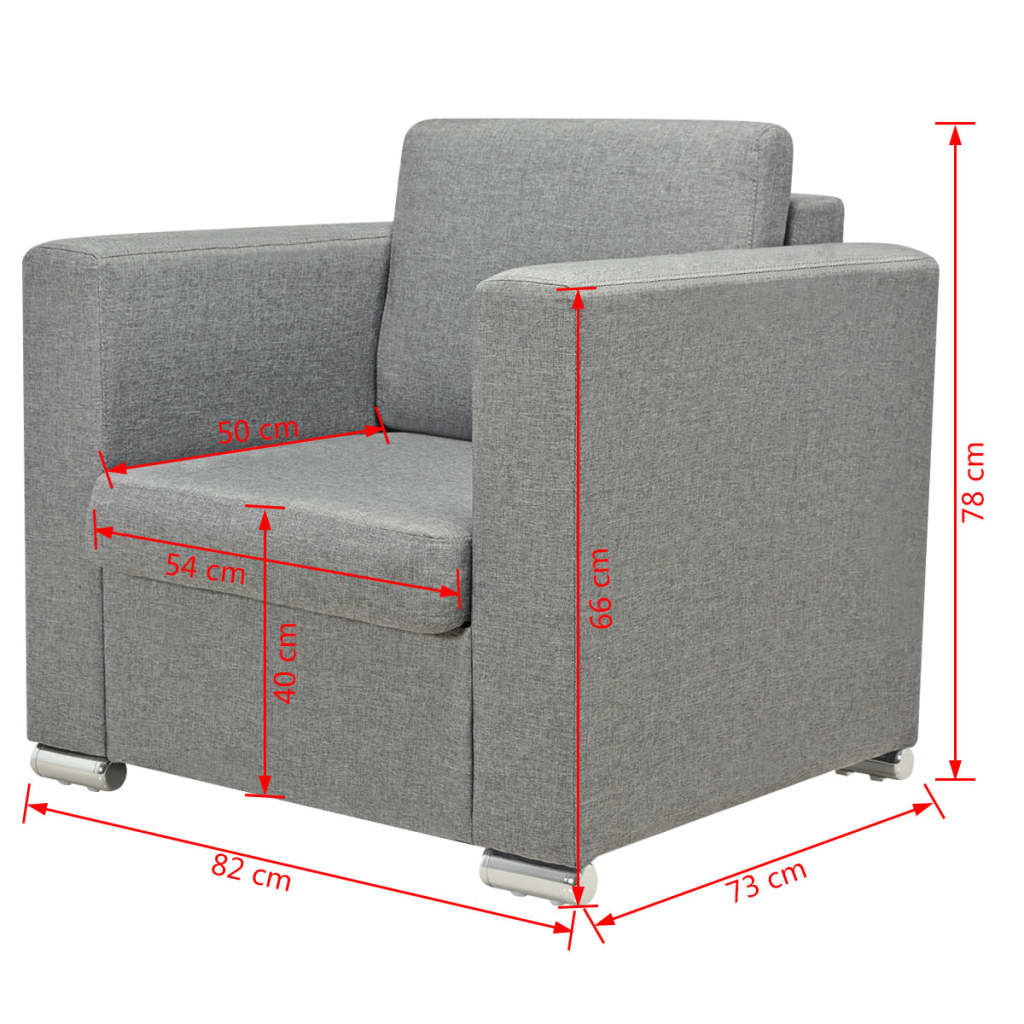 Fauteuil gris foncé tissu - XIOS