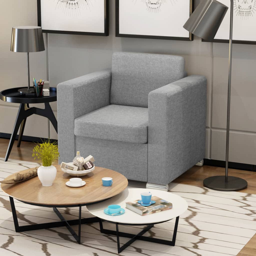 Fauteuil gris foncé tissu - XIOS