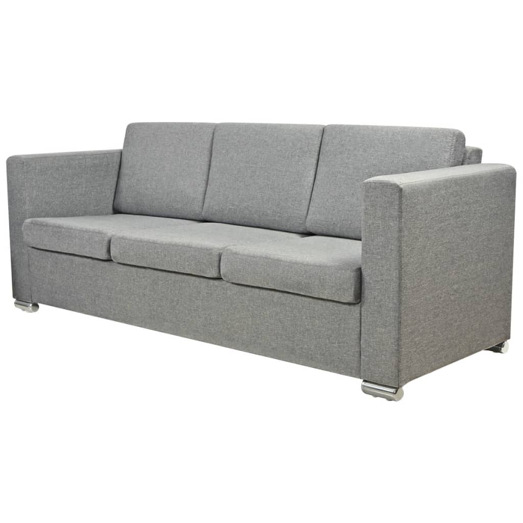 Canapé à 3 places Tissu Gris clair - XIOS