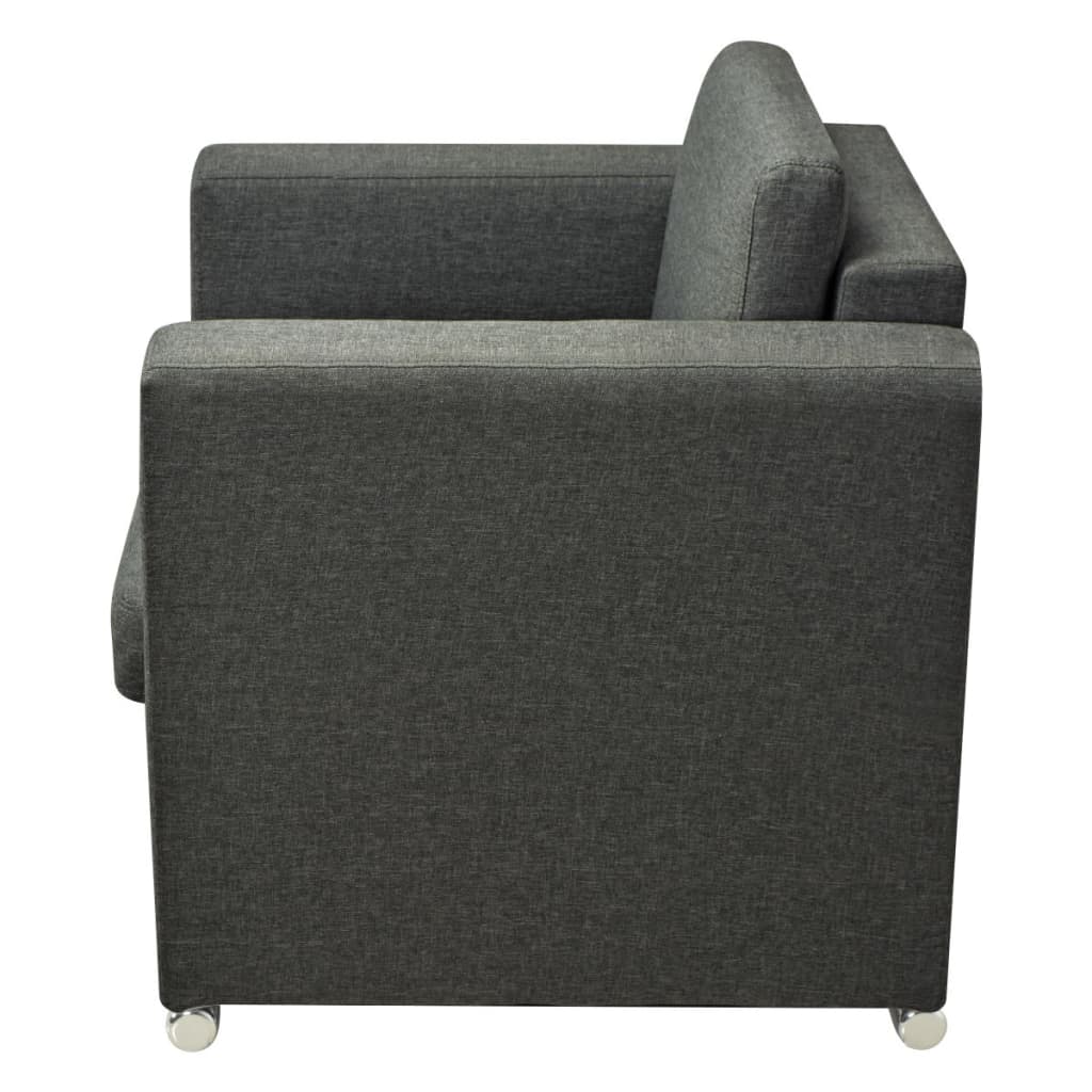 Fauteuil gris foncé tissu - XIOS