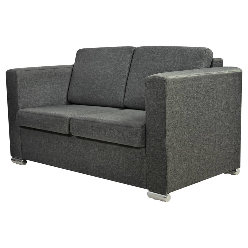 Canapé à 2 places Tissu Gris foncé - XIOS