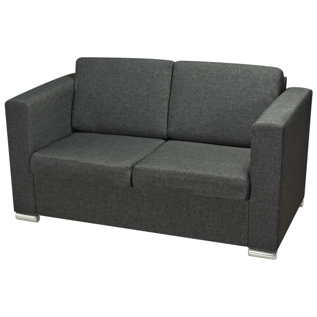 Canapé à 2 places Tissu Gris foncé - XIOS
