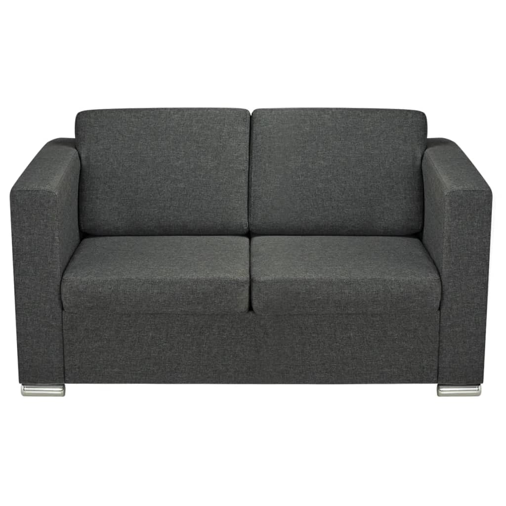 Canapé à 2 places Tissu Gris foncé - XIOS