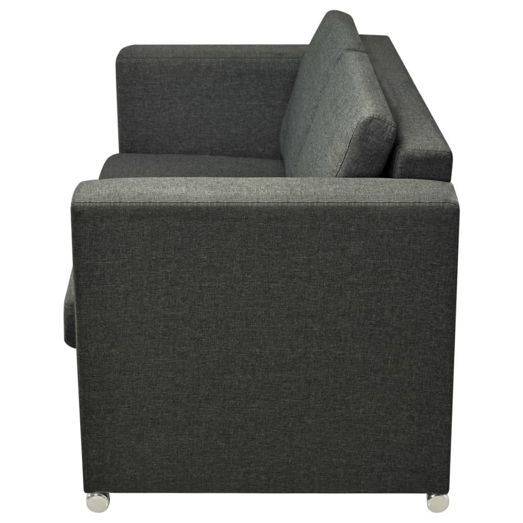 Canapé à 2 places Tissu Gris foncé - XIOS