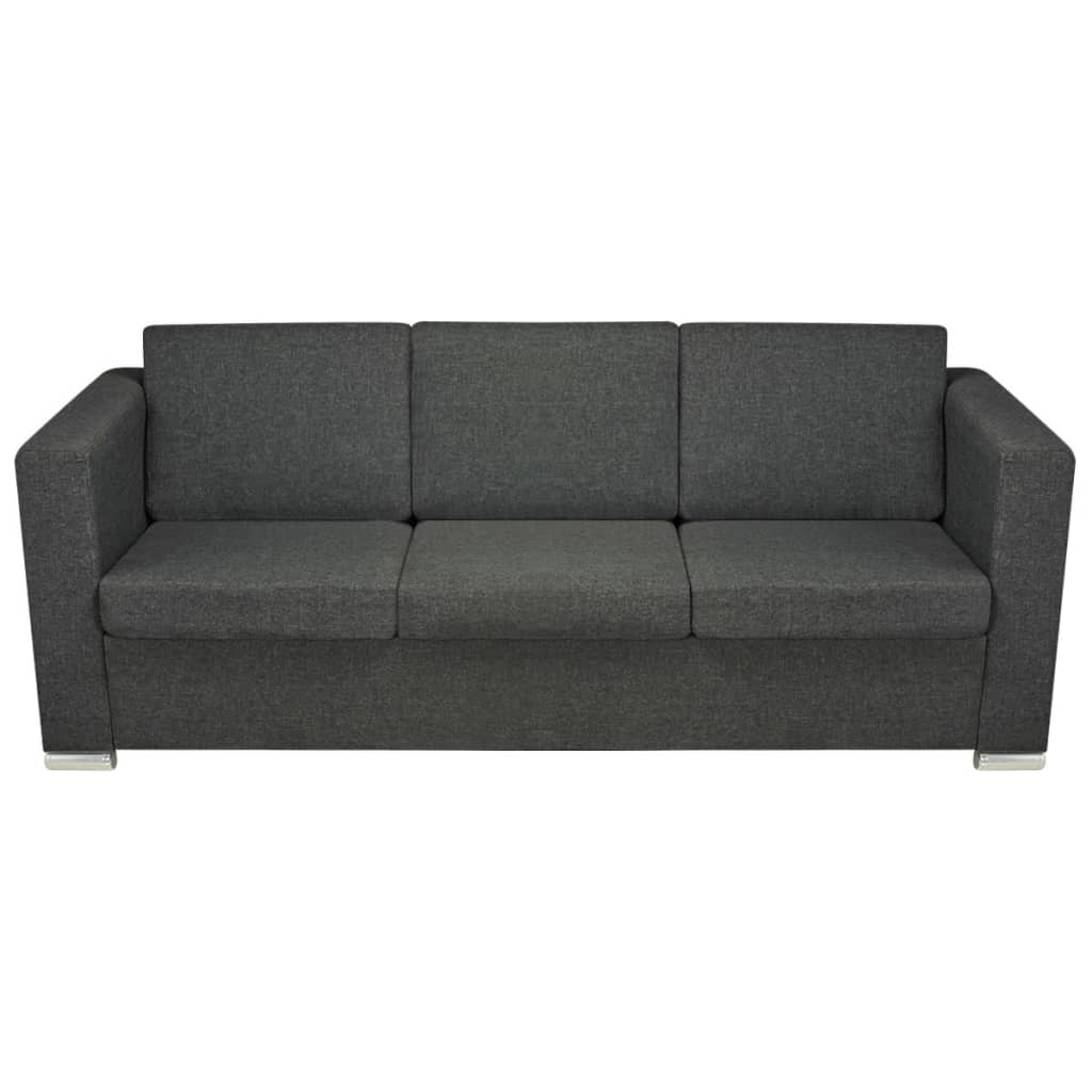 Canapé à 3 places Tissu Gris foncé - XIOS