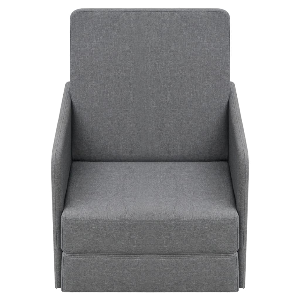 Fauteuil convertible gris clair tissu - XIOS
