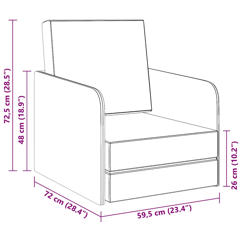 Fauteuil convertible gris clair tissu - XIOS