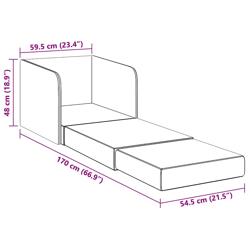 Fauteuil convertible gris clair tissu - XIOS