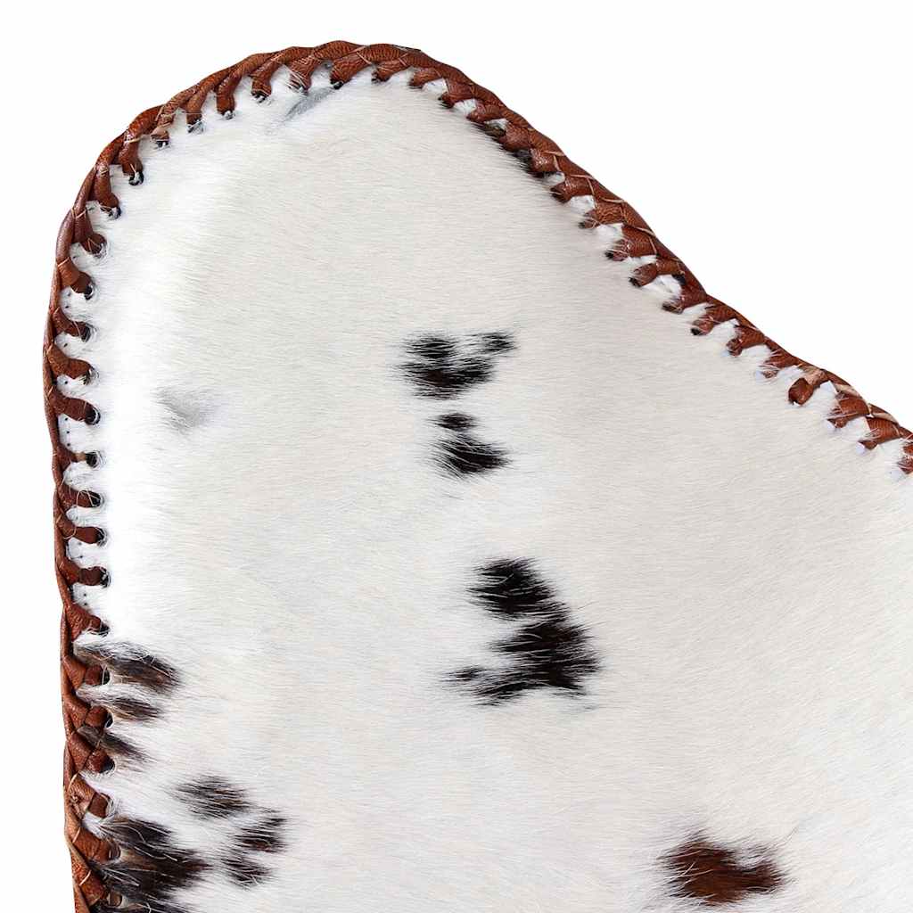 Chaise papillon marron et blanc cuir de vache - XIOS