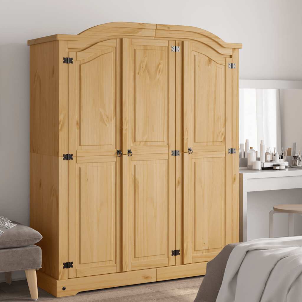 Garde-robe avec 3 portes Gamme Corona pin mexicain Armoires vidaXL