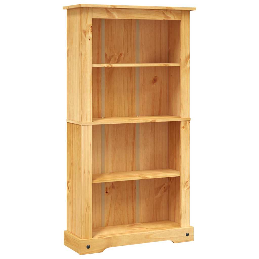 Bibliothèque 4 niveaux Gamme Corona Pin mexicain 80x29x150 cm - XIOS