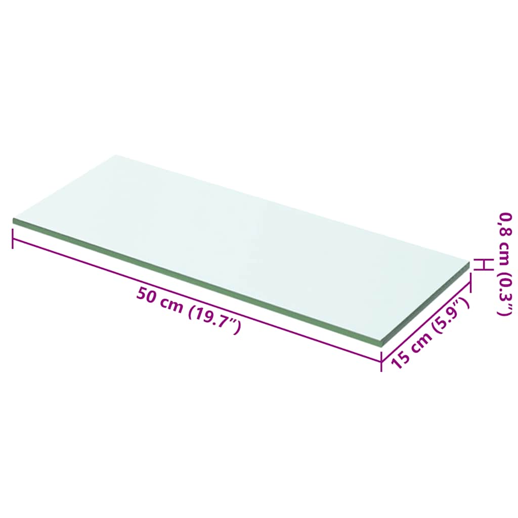 Panneau d’étagère Verre transparent 50 x 15 cm - XIOS