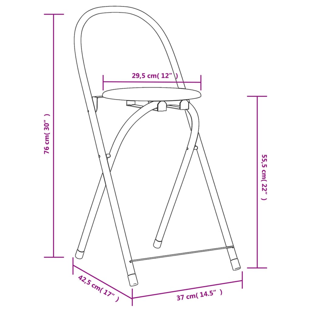 Ensemble de salle à manger pliable 5 pièces MDF noir - XIOS
