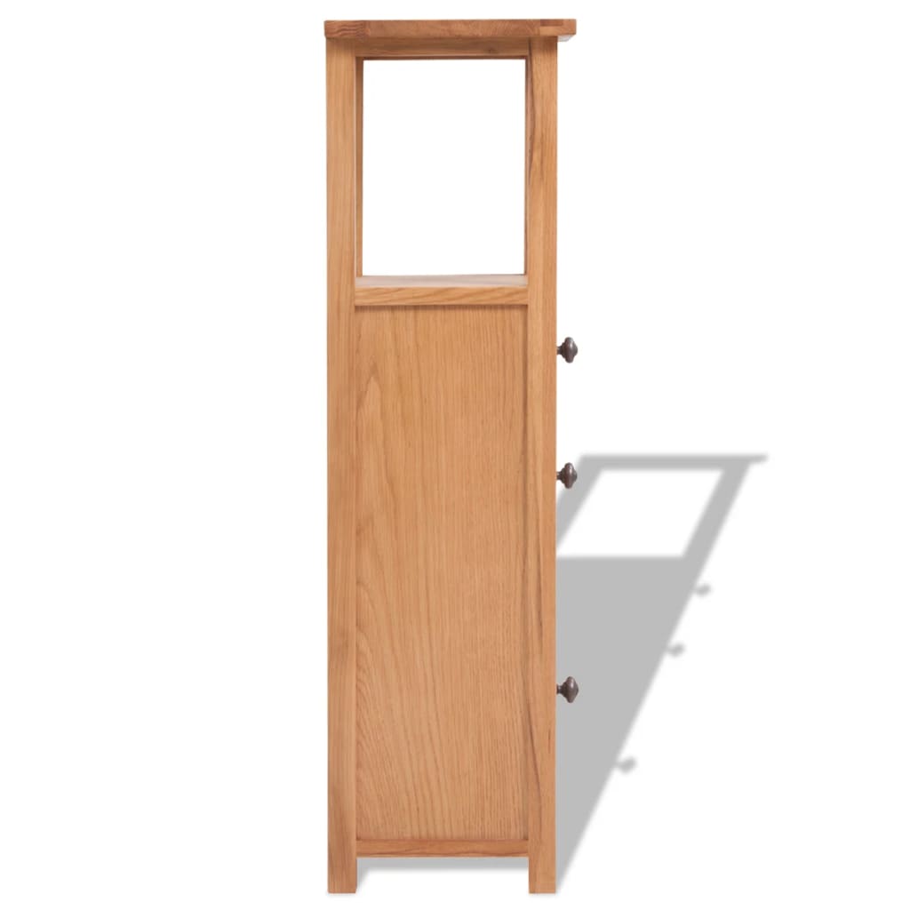 Étagère d’angle 26x26x94 cm Bois de chêne massif
