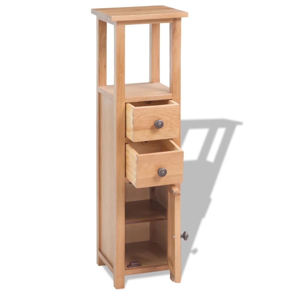 Étagère d’angle 26x26x94 cm Bois de chêne massif