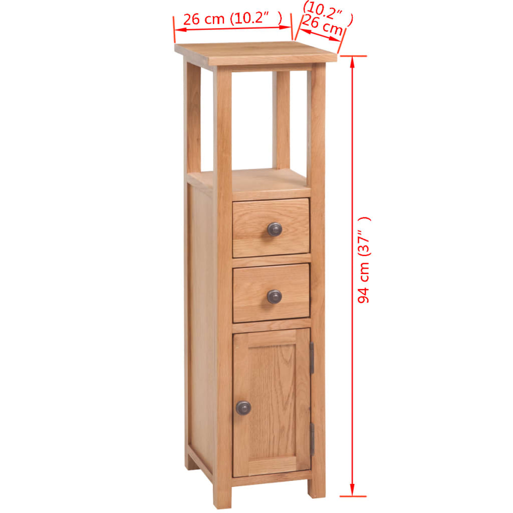 Étagère d’angle 26x26x94 cm Bois de chêne massif