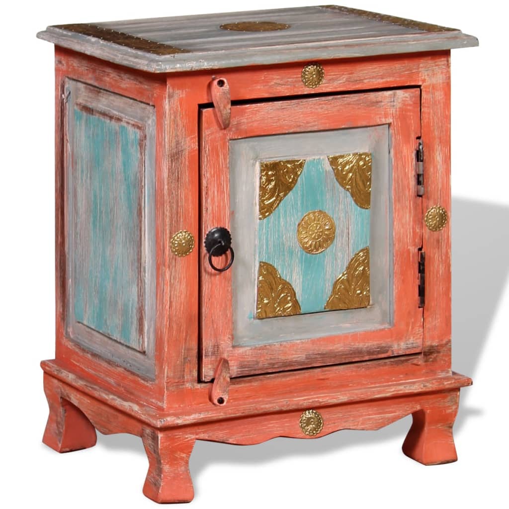 Table de chevet Bois de manguier massif Orange - XIOS