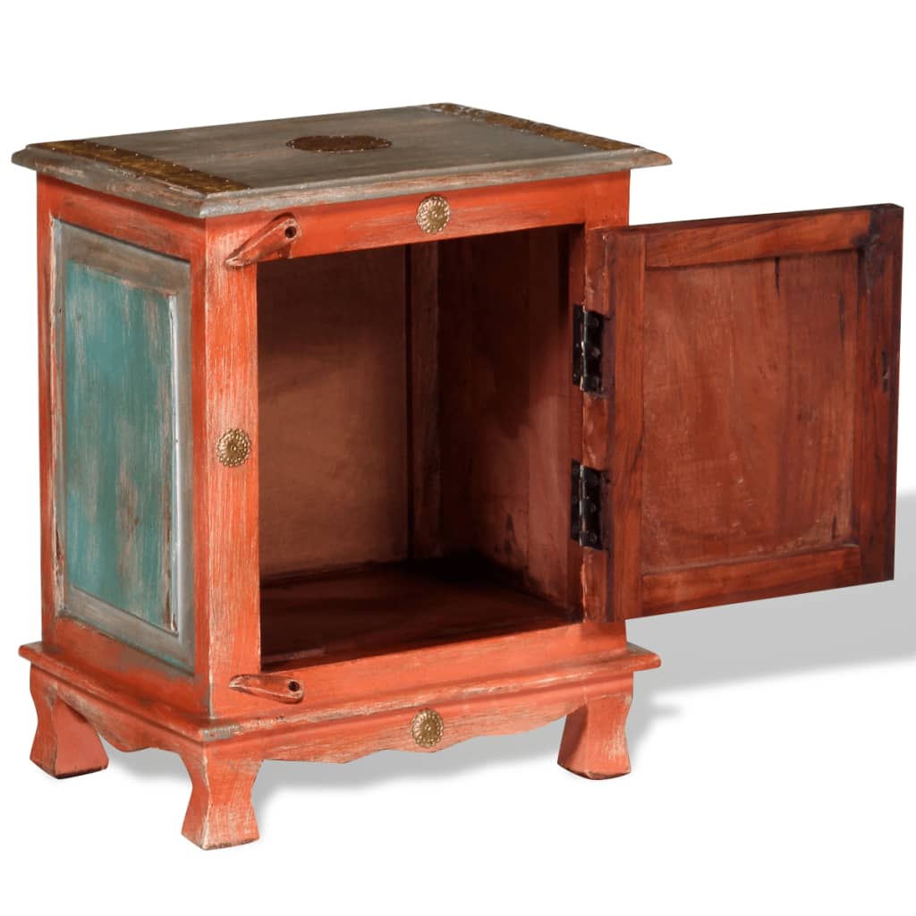 Table de chevet Bois de manguier massif Orange - XIOS