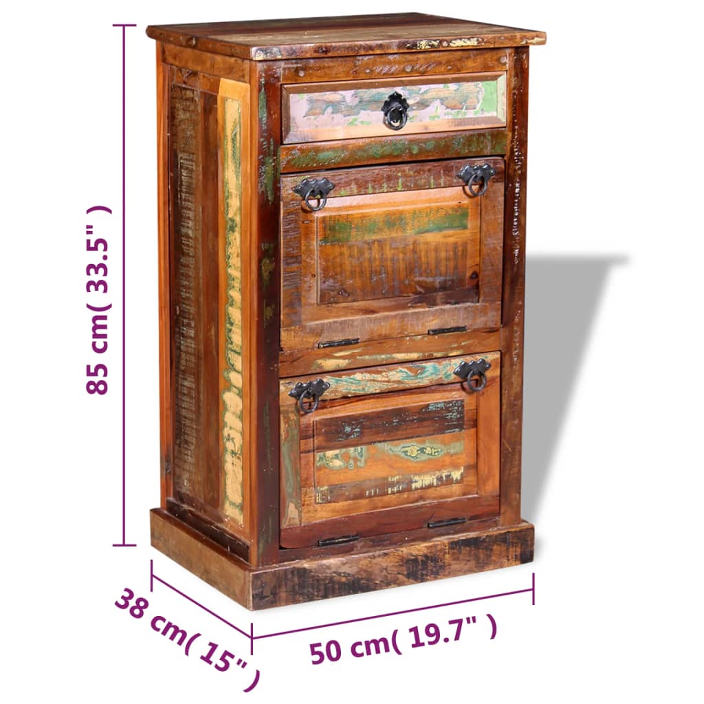 Armoire à chaussures 4 couches avec tiroir Bois de récupération - XIOS
