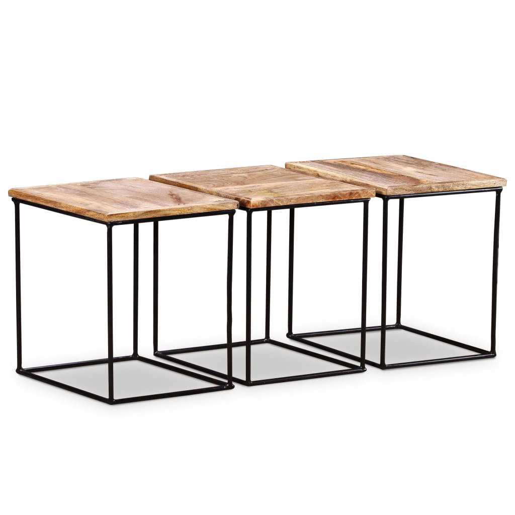 Table basse Bois de manguier massif 56x48x40 cm - XIOS
