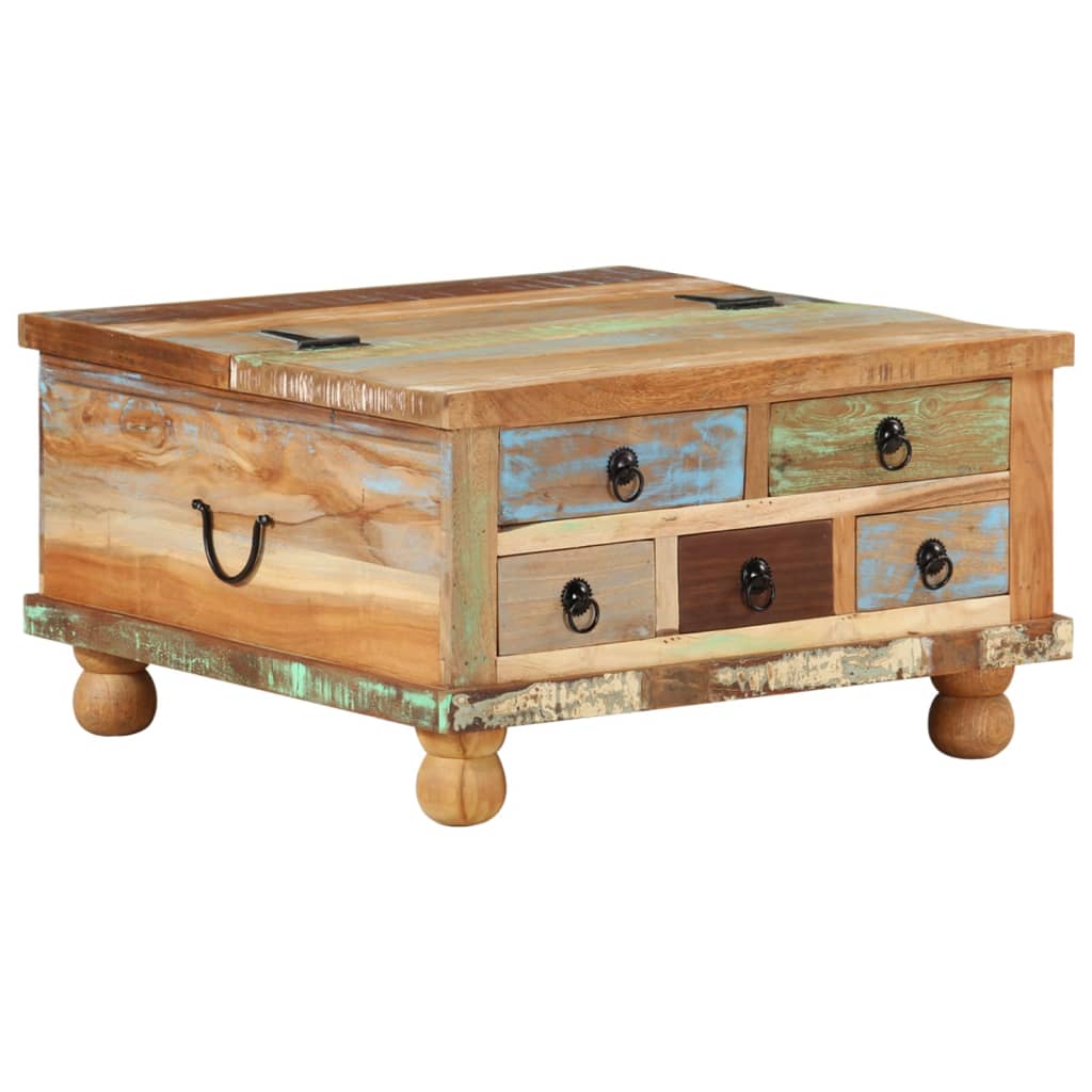 Table basse Bois de récupération 70 x 70 x 38 cm - XIOS