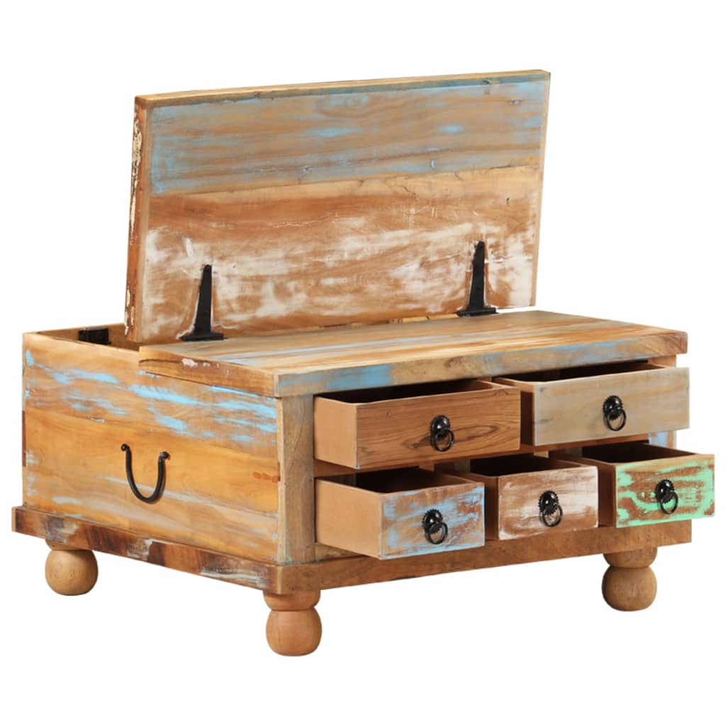 Table basse Bois de récupération 70 x 70 x 38 cm - XIOS