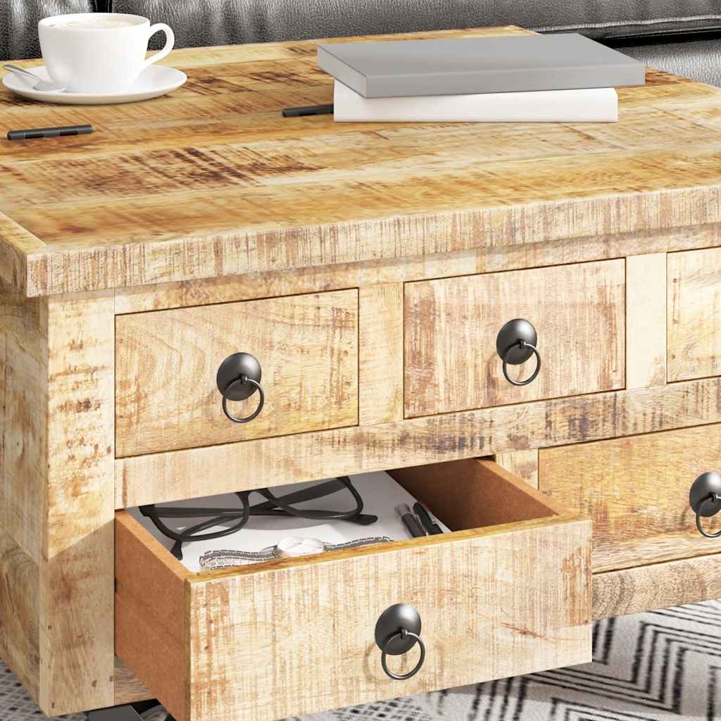 Table basse Bois de manguier brut 70 x 70 x 40 cm - XIOS