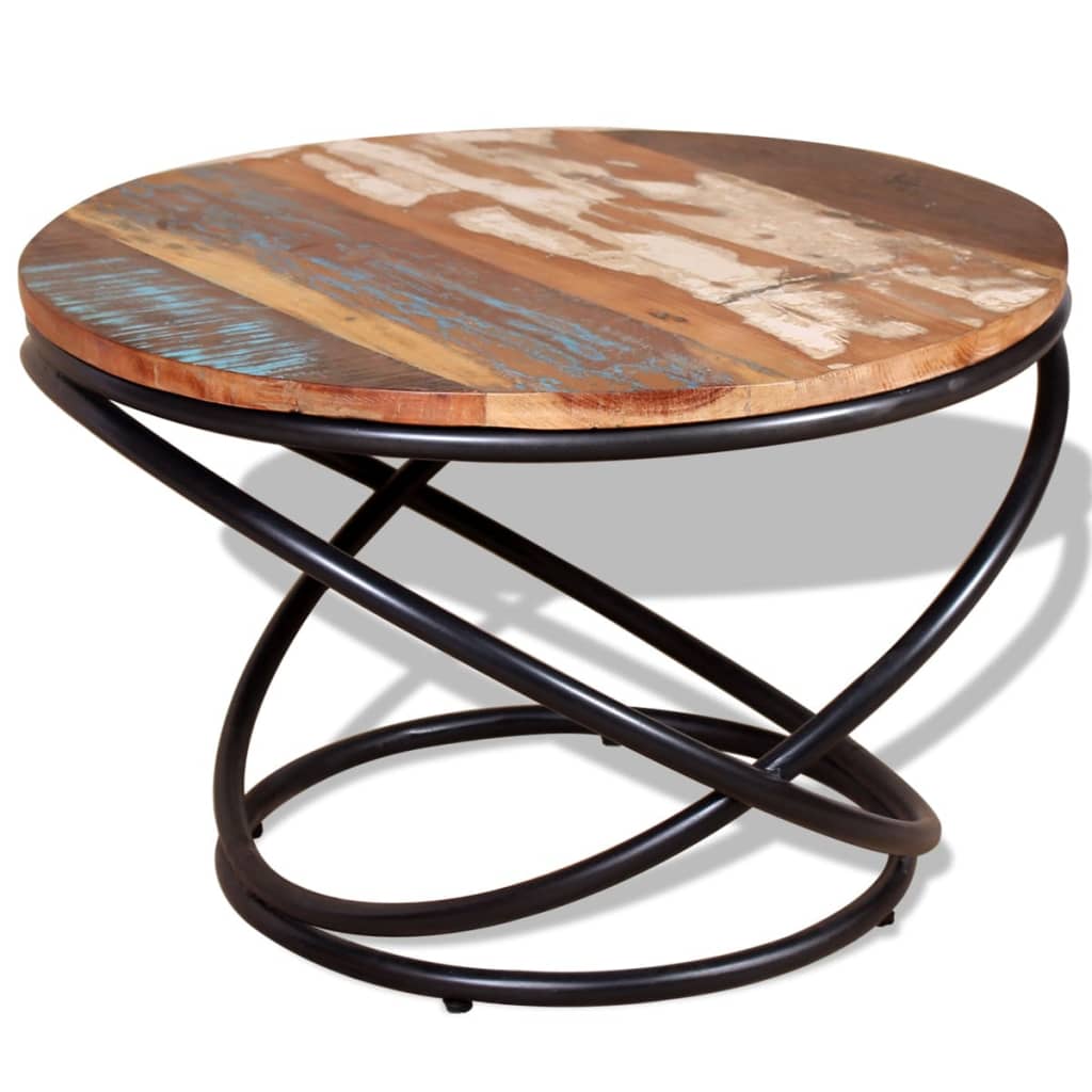 Table basse Bois de récupération massif 60x60x40 cm - XIOS