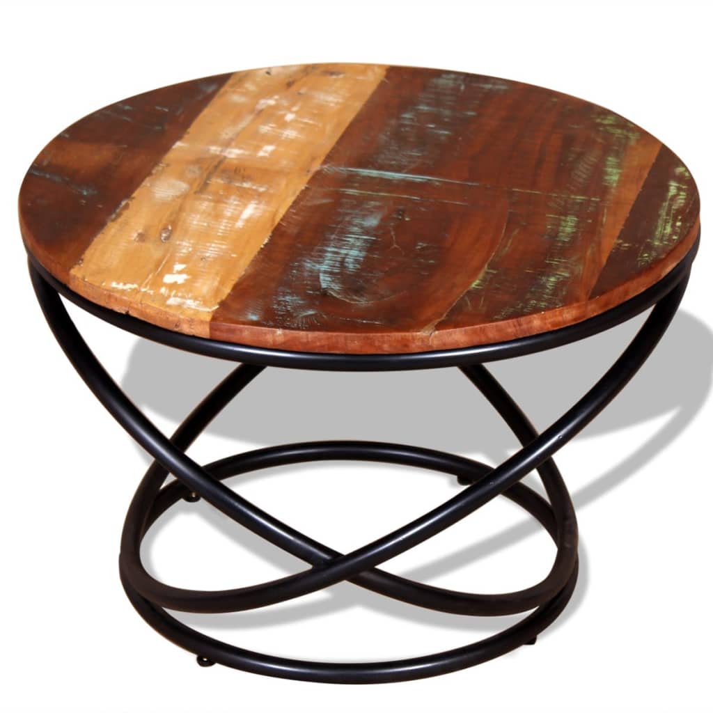 Table basse Bois de récupération massif 60x60x40 cm - XIOS